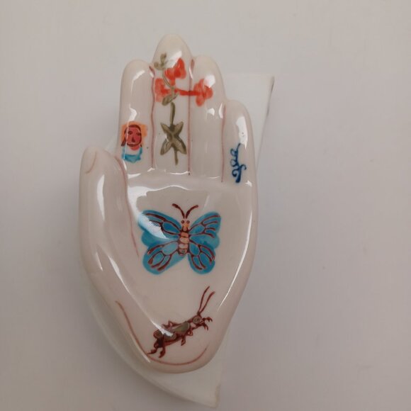 Anthropologie Home Nathalie Lete Paris Hand Trinket Ring Dish Ceramic Decor - Picture 5 of 12